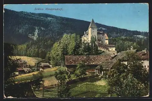 AK Mauterndorf, Ortsansicht mit Schloss