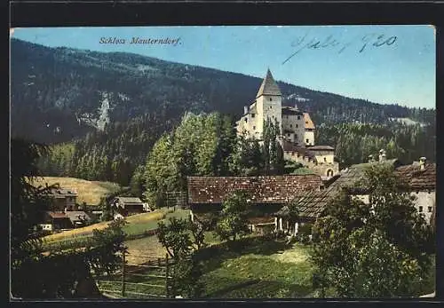 AK Mauterndorf / Lungau, Blick zum Schloss