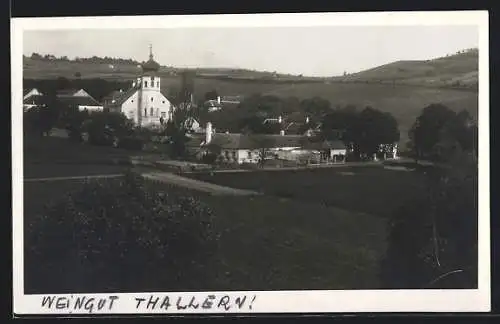 AK Thallern, Ortsansicht mit Kirche