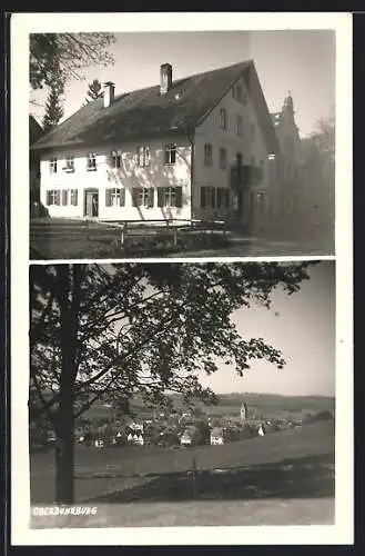 AK Obergünzburg, Gebäude- und Totalansicht