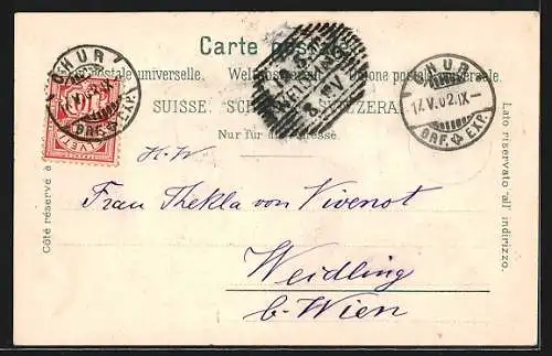 AK Chur, Ortsansicht mit Hofkellerei