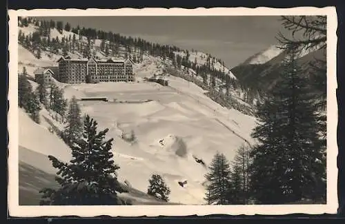 AK St. Moritz / Engadin, Hotel Charantella im Winter