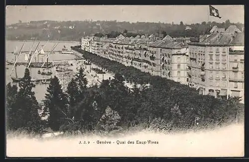 AK Genève, Quai des Eaux-Vives