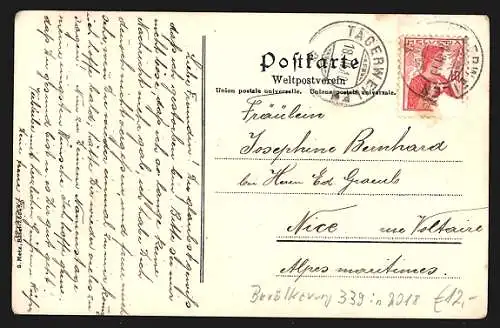 AK Gottlieben, Ortsansicht vom See aus