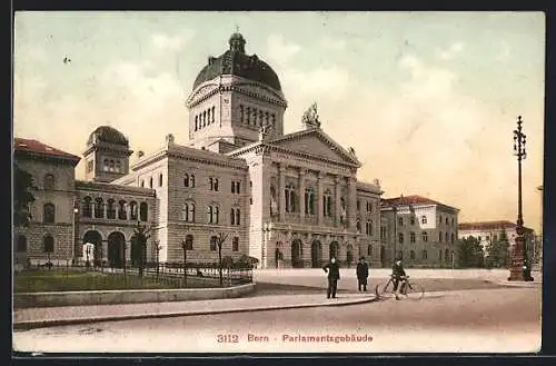 AK Bern, Blick zum Parlamentsgebäude