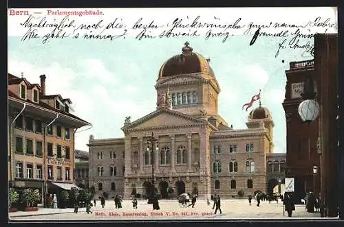 AK Bern, Das Café Fédéral und das Parlamentsgebäude