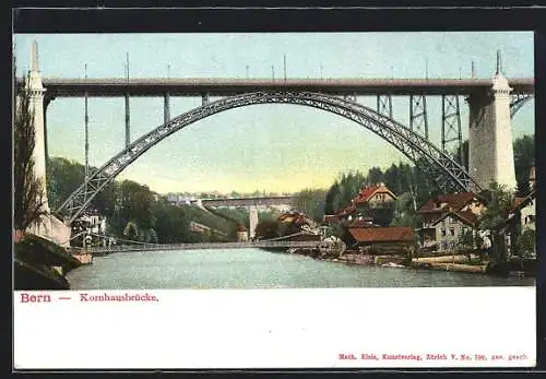 AK Bern, Blick auf die Kornhausbrücke