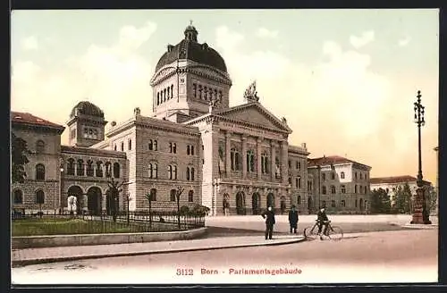AK Bern, Blick zum Parlamentsgebäude