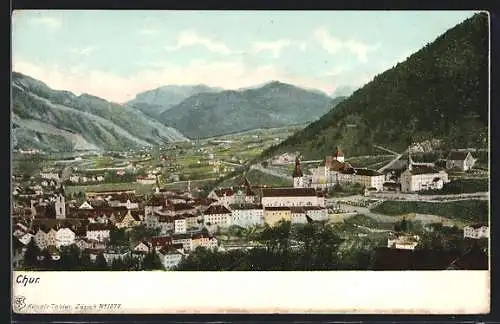 AK Chur, Ortsansicht aus der Vogelschau