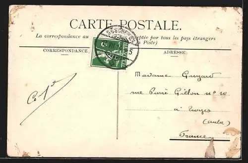 AK Göschenen, Teilansicht mit Kirche