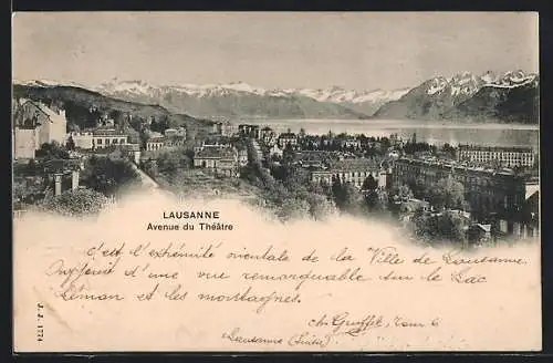 AK Lausanne, Avenue du Théatre