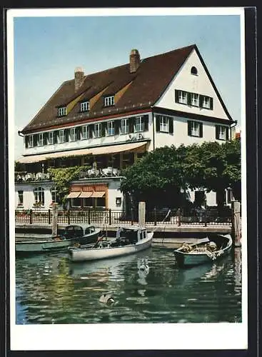 AK Langenargen /Bodensee, Uferpartie am Hotel Löwen