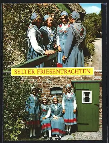 AK Sylt, Vier Damen in lokaler Friesentracht
