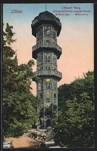 AK Löbau, König Friedrich August-Turm