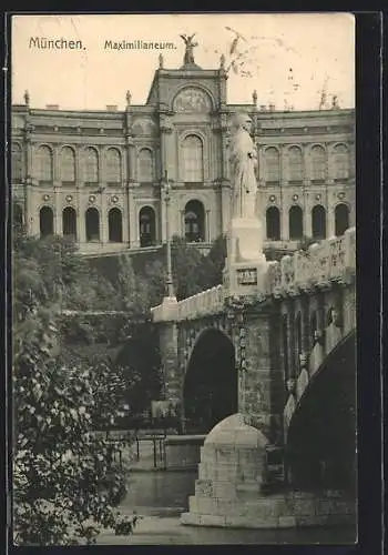 AK München, Brücke am Maximilianeum