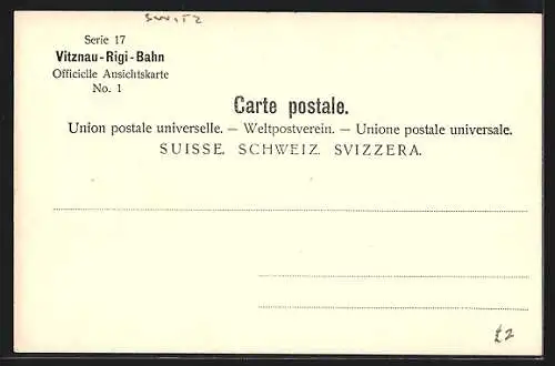 Passepartout-AK Luzern, Ortsansicht mit Kirche, Rigi