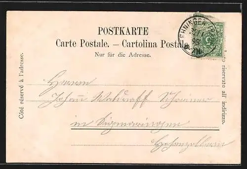 AK Stein am Rhein, Ortsansicht mit Brücke, Ortspartie