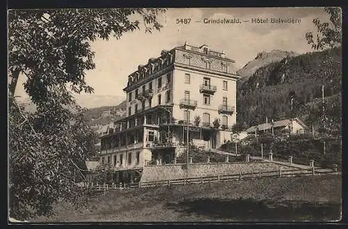 AK Grindelwald, das Hotel Belvedère
