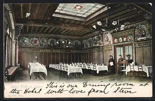 AK Luzern, Speiesaal Hotel Rütli