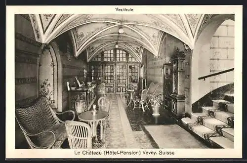 AK Vevey, Le Chateau-Hotel-Pension, Vestibule