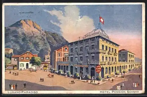 AK Lugano-Paradison, Hotel-Pension Schmid, M. San Salvatore, Funicolare