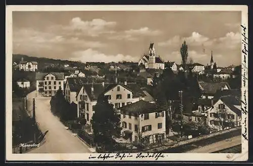 AK Männedorf, Teilansicht mit Kirche