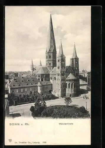 AK Bonn a. Rh., Blick auf die Münsterkirche