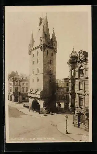 AK Mainz a. Rhein, Blick auf den Holzturm