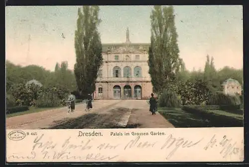 AK Dresden, Palais im Grossen Garten