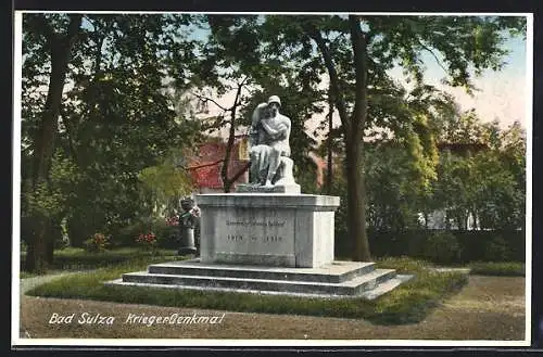 AK Bad Sulza, Partie am Kriegerdenkmal