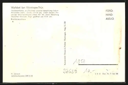 AK Walldorf bei Meiningen, Rotkäppchen-Szene in der Sandsteinhöhle