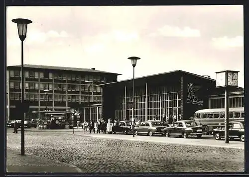 AK Aschaffenburg, Partie vor dem Hauptbahnhof