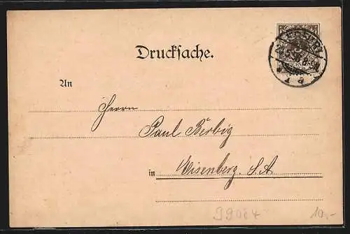 AK Erfurt, Reklame für Oswald Stahl Landesprodukte und Mühlenfabrikate