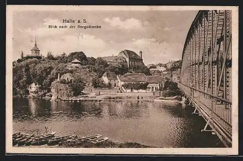 AK Halle a. S., Blick nach der Bergschenke