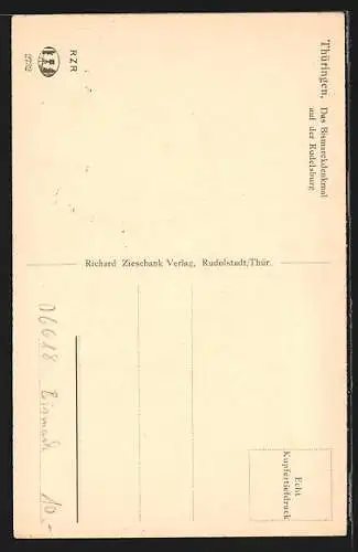 AK Rudelsburg /Thüringen, Das Bismarck-Denkmal