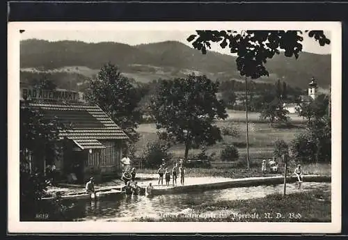 AK Altenmarkt im Yspertal, Badegäste im Freibad