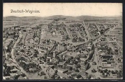 AK Deutsch-Wagram, Gesamtansicht, Luftbild