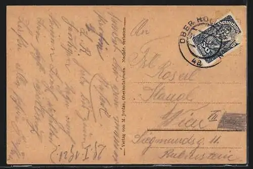 AK Oberhollabrunn, Hauptplatz mit Bismarckstrasse