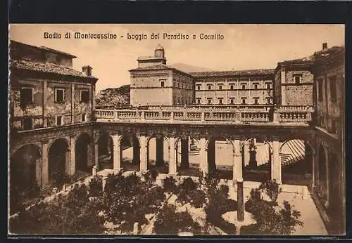 AK Montecassino, la Badia, Loggia del Paradiso e Convitto