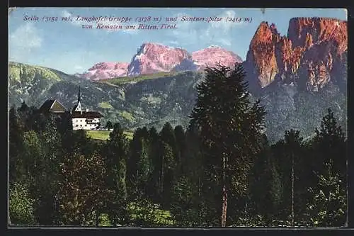 AK Kematen am Ritten, Sella, Langkofel-Gruppe und Santnerspitze