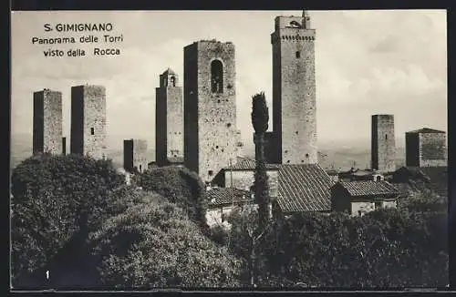 AK S. Gimignano, Panorama delle Torri visto dalla Rocca