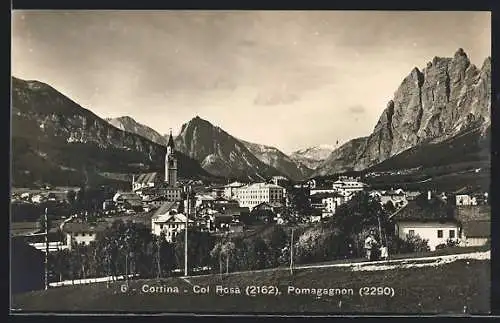 AK Cortina, Panorama mit Col Rosa und Pomagagnon