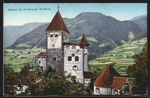 AK Waidbruck, Trosburg mit Landschaftsbild