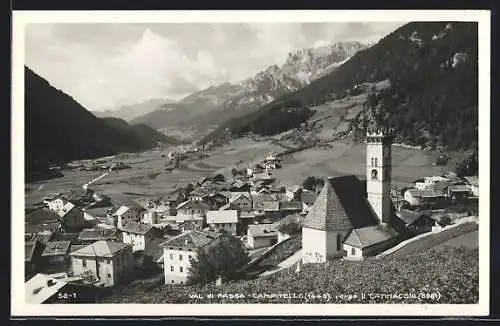 AK Campitello, Panorama verso il Catinaccio