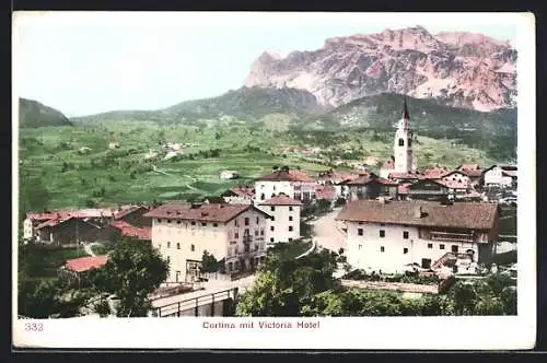 AK Cortina, Gesamtansicht mit Victoria Hotel