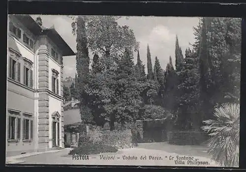 AK Pistoia, Vaioni, Veduta del Parco, le fontane, Villa Philipson