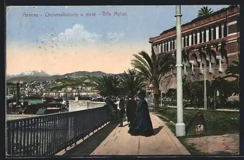 AK Genova, Circonvallazione a mare, Villa Mylius
