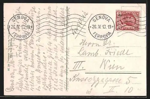 AK Genova, Circonvallazione a mare, Villa Mylius