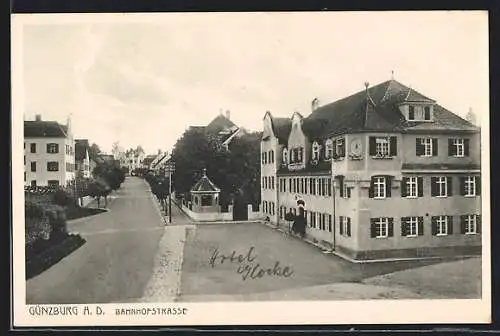 AK Günzburg a. D., Blick in die Bahnhofstrasse