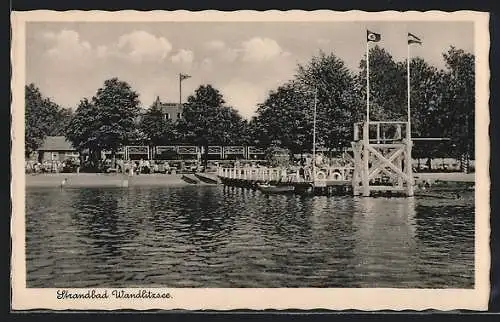 AK Wandlitzsee, Strandbad, Bes. Franz Mosell